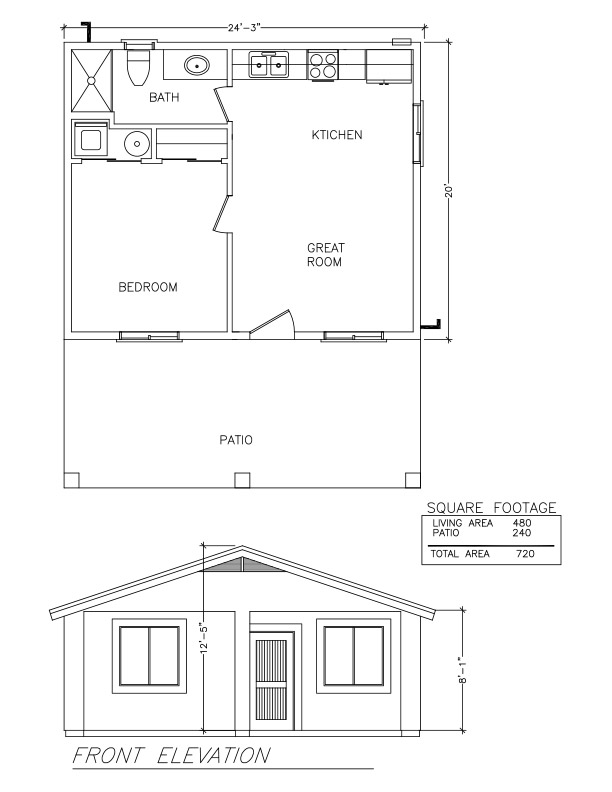 Guest Houses 480 SF – Welcome to Plans by Dean Drosos